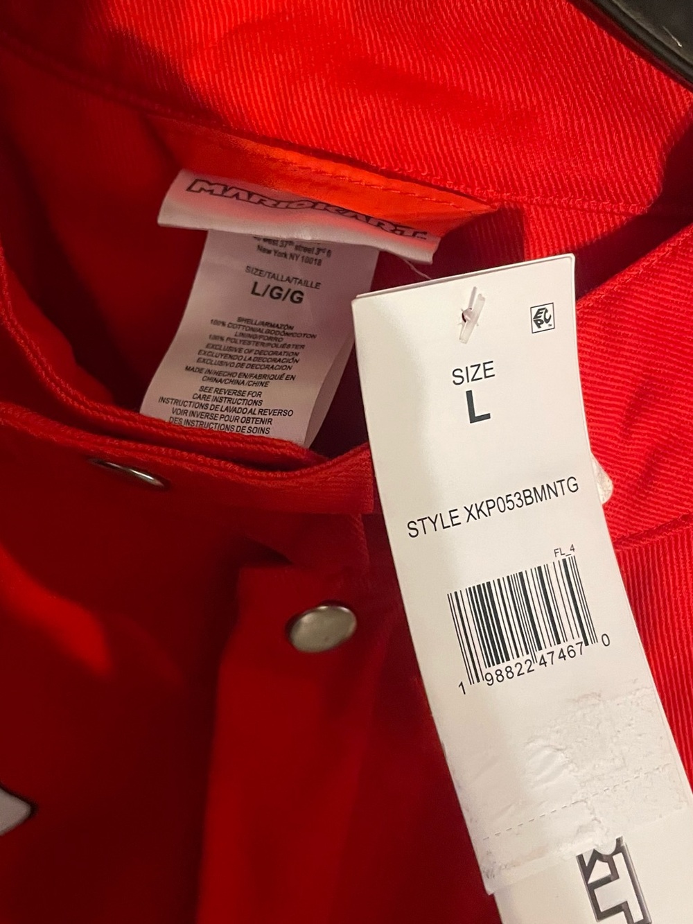 Red Racing-Style Men's Jacket - Picture 5 of 7